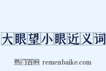 大眼望小眼近义词是什么意思的图片